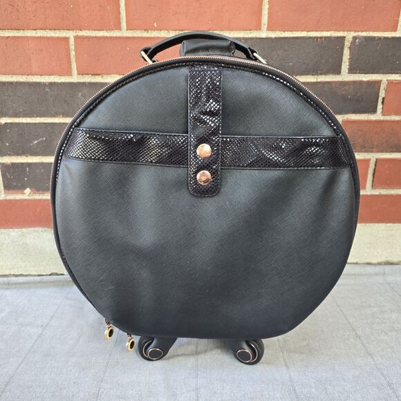 Chic Black Round Travel Bag - Picture 1 of 15